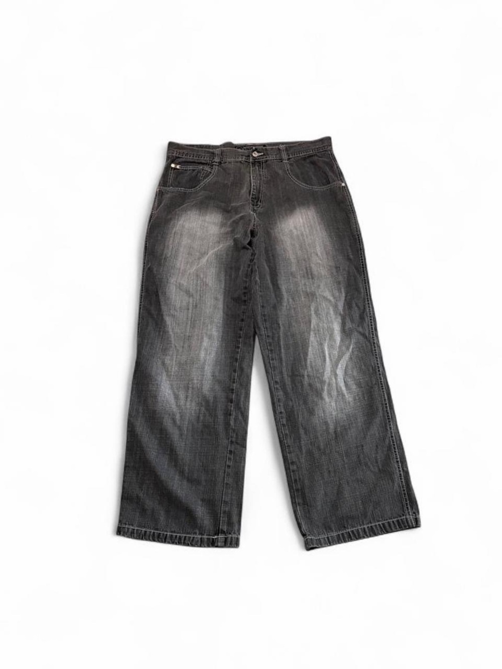 Vintage Y2K Southpole Black Tab Jeans 38x32 Black Faded Baggy Skater Pinkman